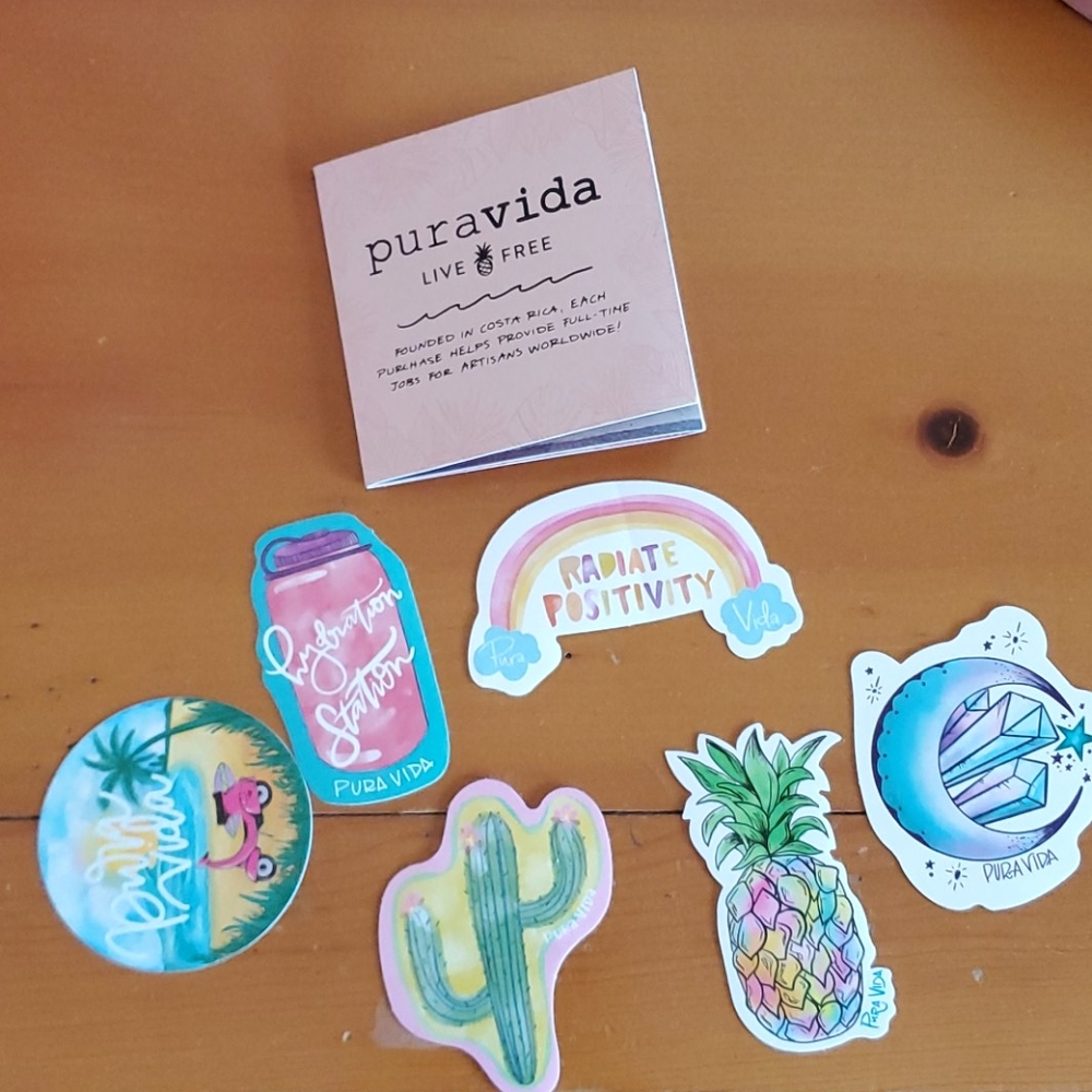Pura Vida Set of 6 Stickers